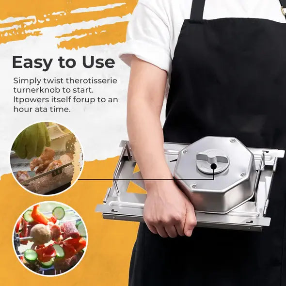 🔥HOT SALE 50% OFF 💖Stainless Steel Rotating Grill