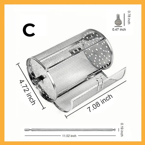 🔥HOT SALE 50% OFF 💖Stainless Steel Rotating Grill